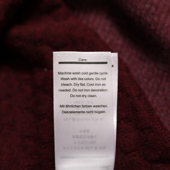 Smartwool Burgundy Hooded Sweater Shadow Pine Pullover Textured Knit Size XS - Picture 9 of 11